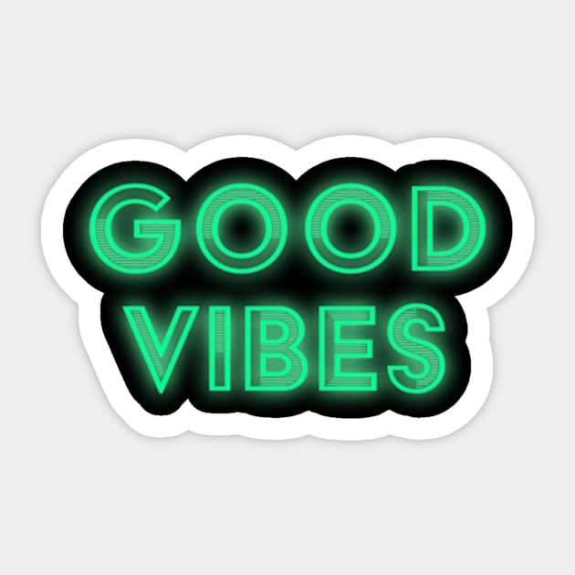 Good Vibes Neon Sign Sticker by obillwon